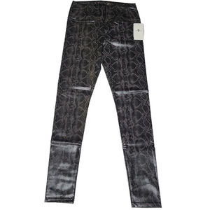 7 For All Mankind Faux Leather Snake Print Leggings-NWT